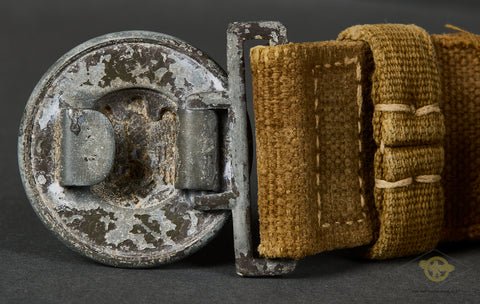 German WWII Army DAK Officer's Belt and Buckle Set — image 3