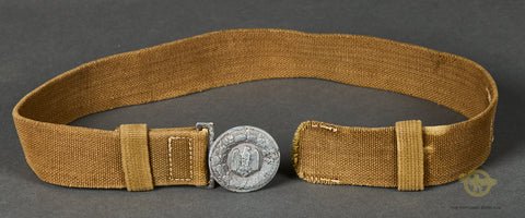 German WWII Army DAK Officer's Belt and Buckle Set — image 4