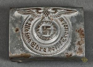 German WWII Waffen SS or Allgemeine Enlisted Man's Steel Buckle