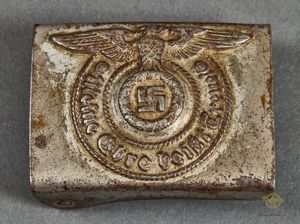 German WWII Waffen SS or Allgemeine Enlisted Man's Steel Buckle