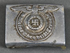 German WWII Waffen SS or Allgemeine Enlisted Man's Buckle by Overhoff & Cie