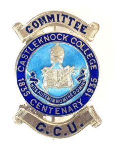 Castleknock College Union 1835 Centenary 1935 Silver Committee Badge Dublin, Ireland
