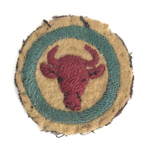 Boy Scouts Dairyman Farmer proficiency khaki felt cloth badge c.1909 issue