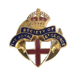 The Royal Society of Saint George patriotic lapel badge by J.R.Gaunt Montreal