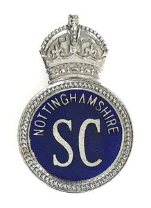 Nottinghamshire Special Constable enamel cap badge HIATT B'HAM