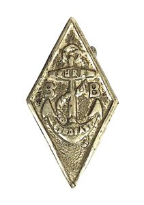 Boys Brigade one year efficiency service diamond badge 1904 to 1926