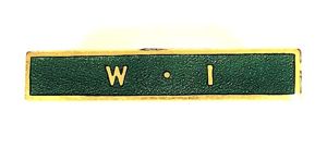 For Home and Country WI green enamel bar badge circa 1931-1935