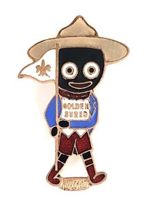 Robertsons Golly Boy Scout white waistcoat advertising badge Richard Gomm ENGLAND