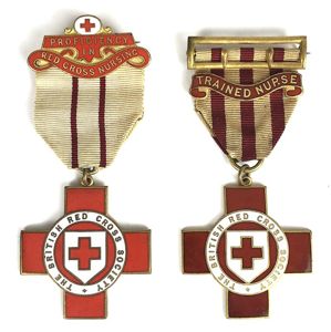 British Red Cross Society VAD Trained Nurse technical medal pair Annie C. Gordon