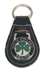 Hanlon Ambulance Dublin Road Longford Eire leather key fob badge Ireland