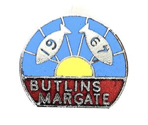 Butlins 1967 Margate holiday camp two fish badge
