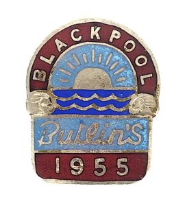 Butlins 1955 Blackpool holiday camp rising sun badge