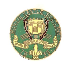Rover Scouts World Moot 1939 Monzie Castle enamel lapel badge