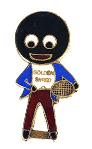 Robertsons Golly tennis player white waistcoat advertising badge W.Reeves & Co