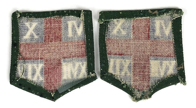 The Midland Brigade pair of printed formation signs cloth sleeve badges