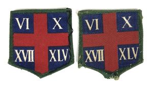 The Midland Brigade pair of printed formation signs cloth sleeve badges