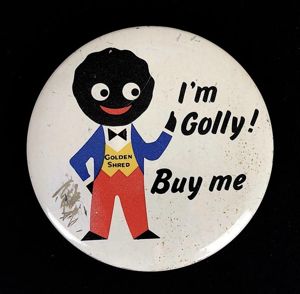 Robinsons I'm Golly ! Buy Me large tin button badge Black Bowtie