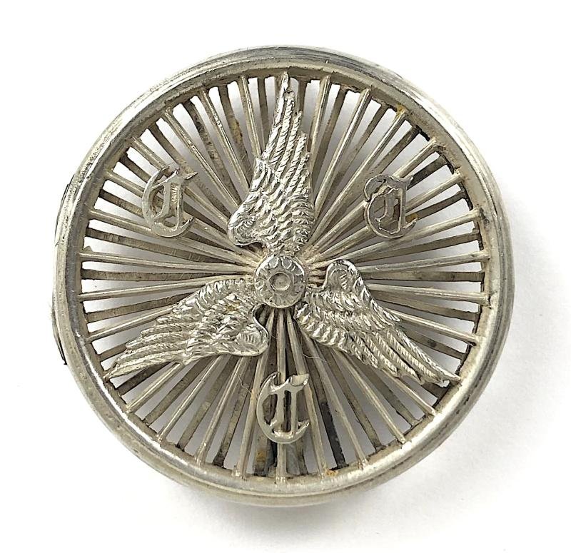 Cyclists Touring Club CTC 1907 membership certificate silver holder badge