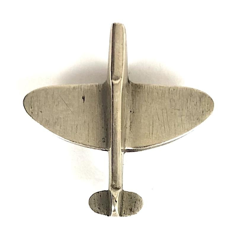 WW2 Spitfire Fighter Plane silver coin fundraising badge