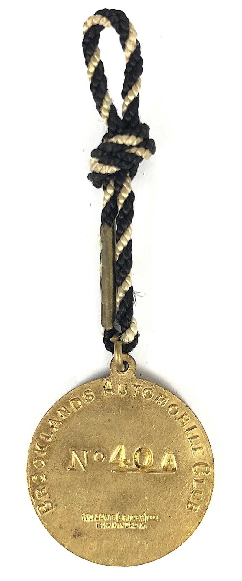 1928 Brooklands Automobile Racing Club BARC Gents & Guest pair of badges No 40A