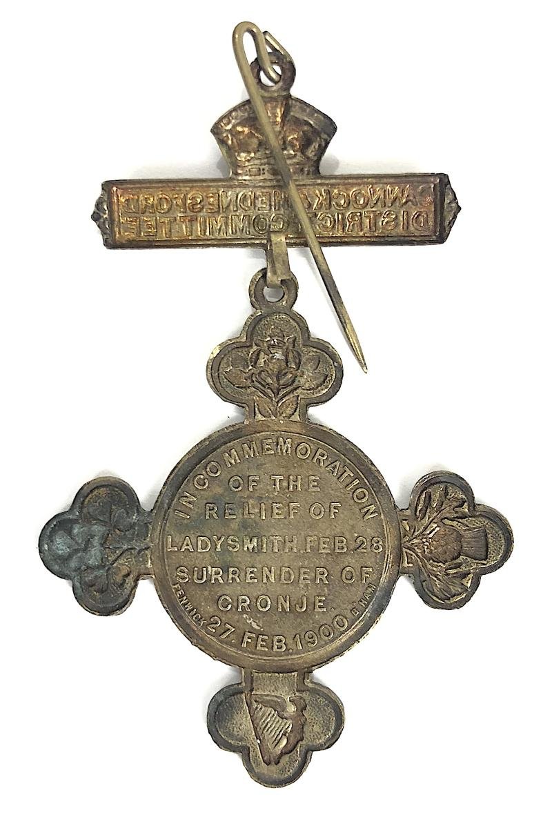 Relief of Ladysmith Surrender of Cronje 1900 commemorative badge