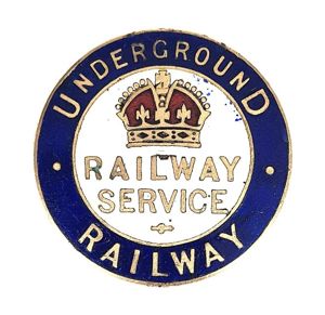 WW1 Underground Railway War Service low issue number badge D 297