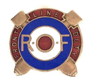 WW2 ROF Front Line Duty Royal Ordnance Factory War Worker Badge