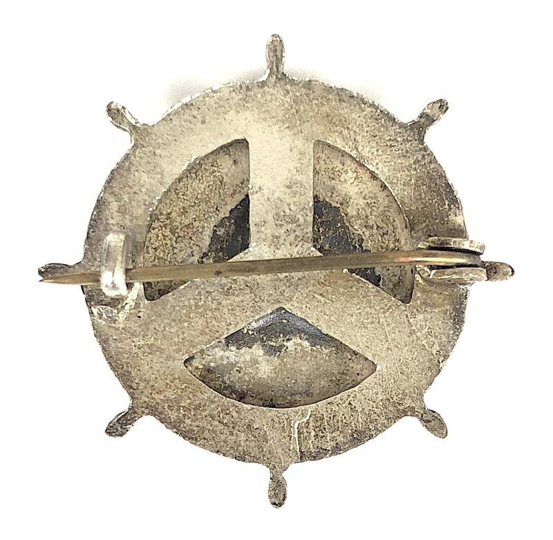 R.M.S. Viceroy of India P&O shipping line ships wheel badge torpedoed German U-407 Boat 1942