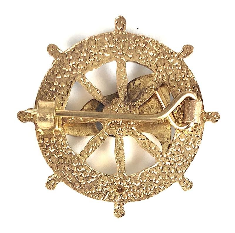 M.V. Ulster Prince Belfast Steamship Company ships wheel pin badge 1929 - 1940 wrecked
