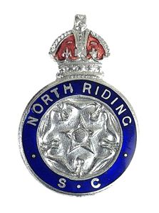 WW2 North Riding of Yorkshire Special Constable police reserve numbered badge