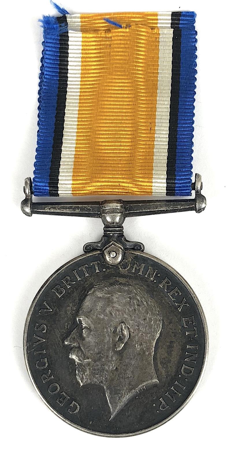 WW1 Highland Light Infantry British War Medal and Silver War Badge — image 2