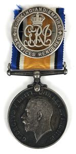 WW1 Highland Light Infantry British War Medal and Silver War Badge