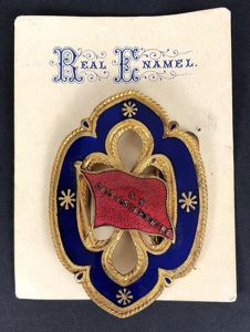 SS Leicestershire Bibby Line house flag belt buckle 1941 sunk by German Raider Atlantis