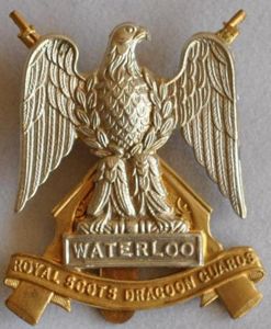 Royal Scots Dragoon Guards Other Ranks bi-metal Cap badge