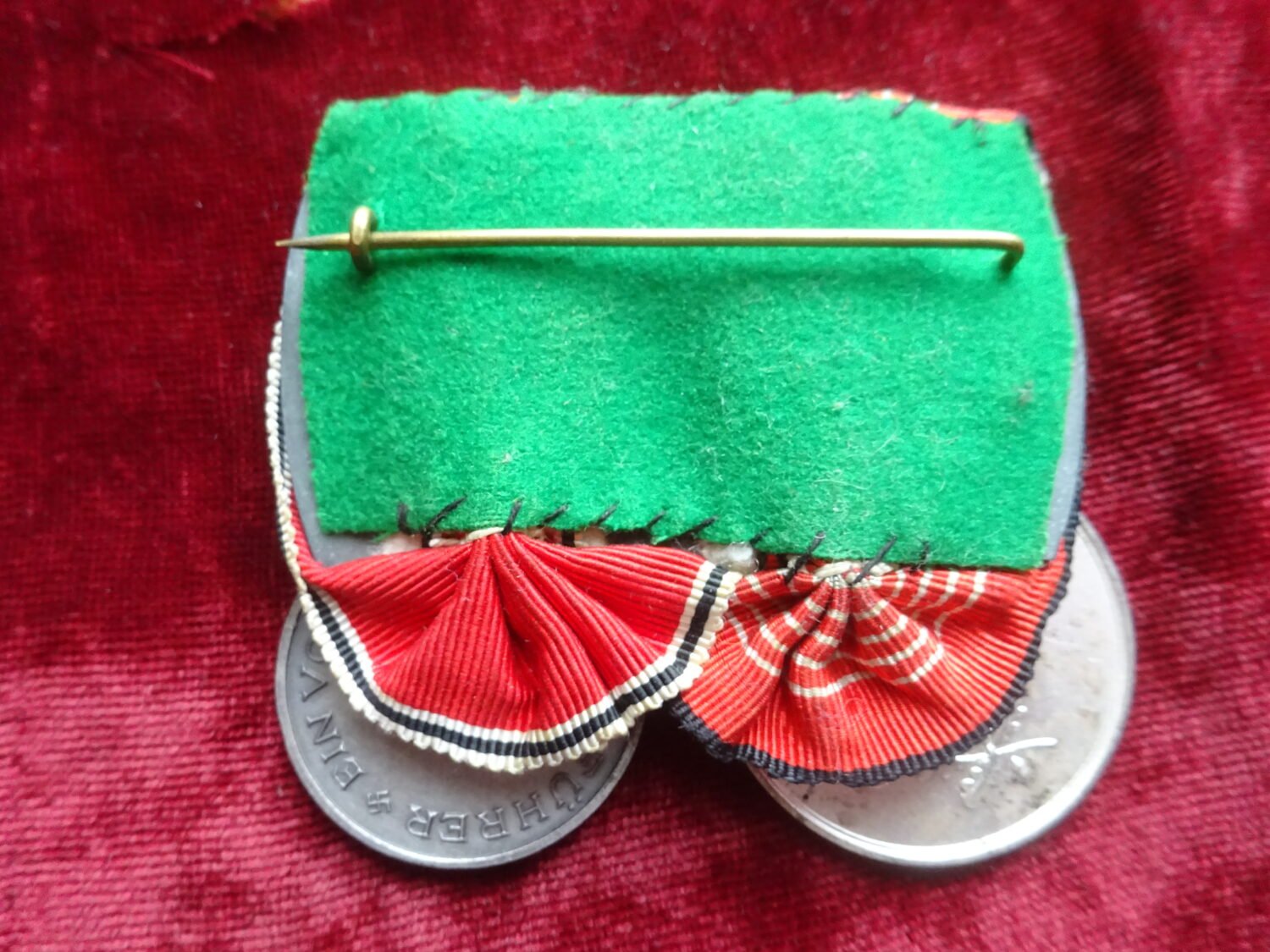 Barrette 2 médailles JO 1936 et Anschluss — image 2
