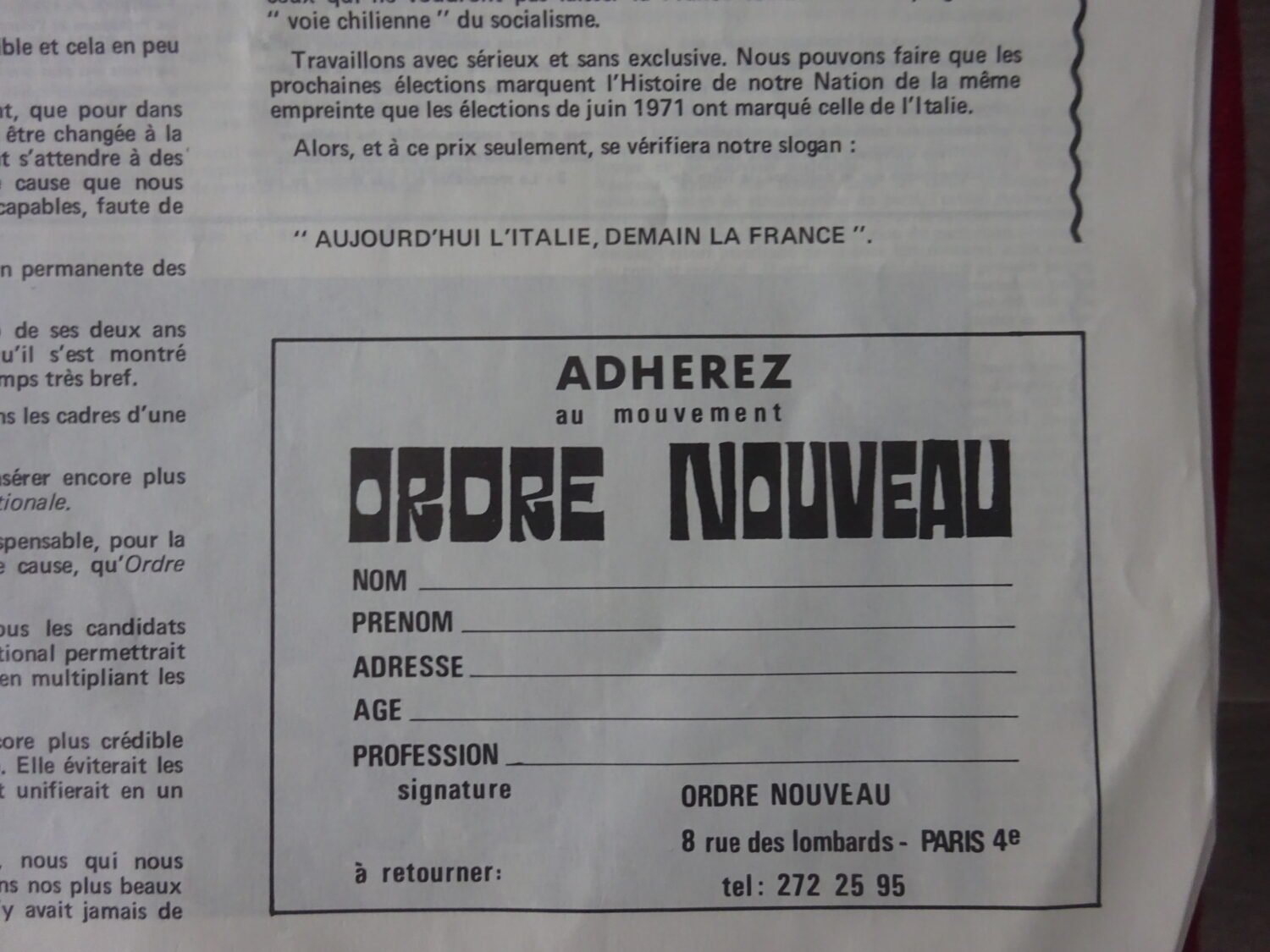 Revue Pour un Ordre Nouveau septembre 1971 — image 3