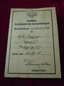 Livret Deutscher Riechsbund Fur Leibesübungen