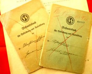 SS OFFICER CLOTHING BOOKLETS  ONE LEFT.
