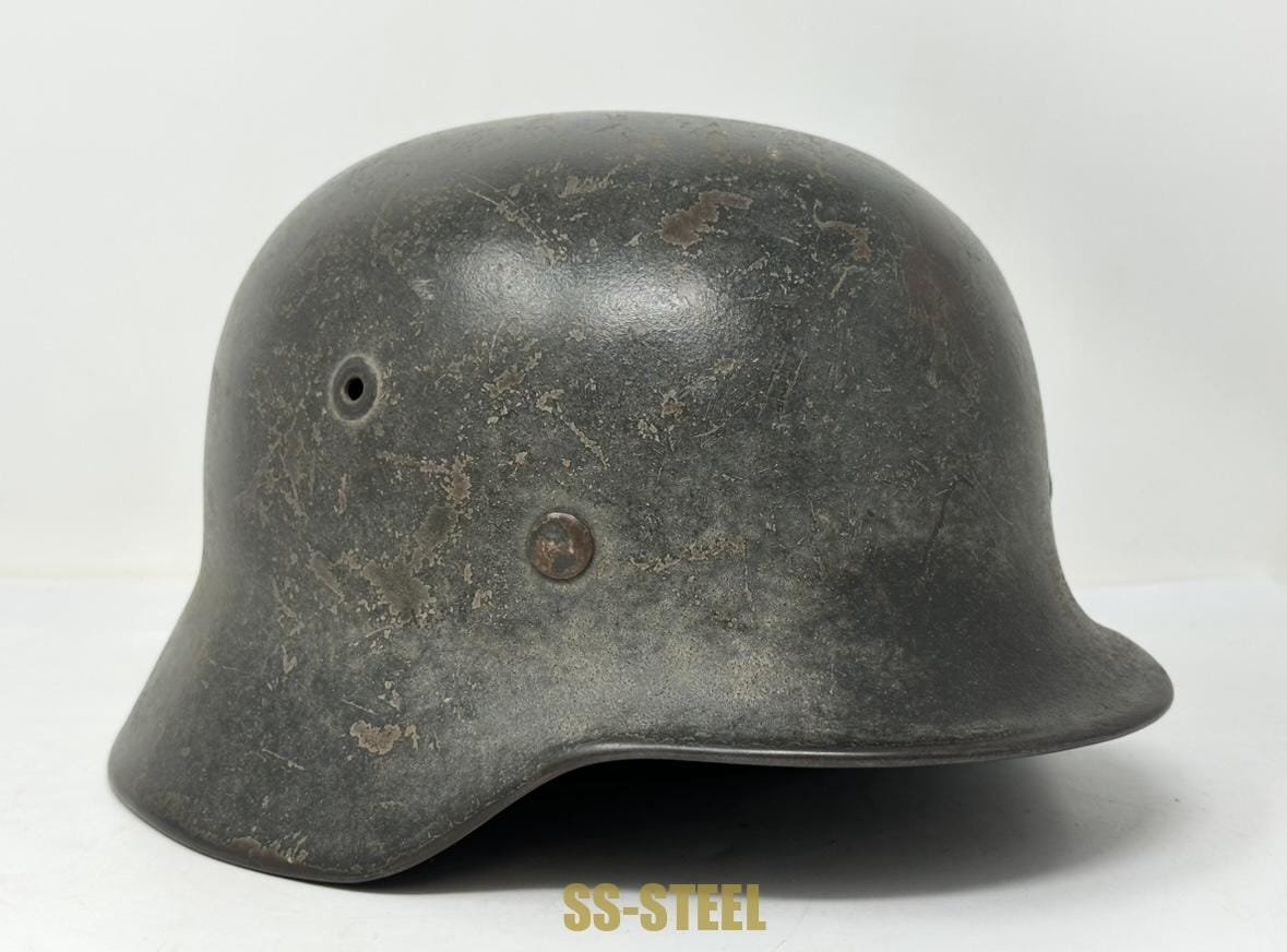 Heer M40 Single Decal Whitewash Camo Helmet