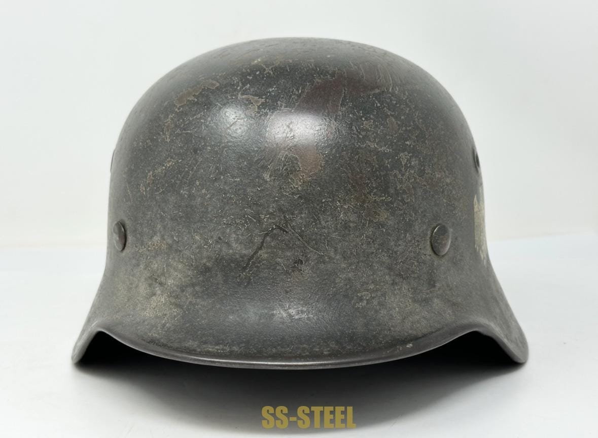 Heer M40 Single Decal Whitewash Camo Helmet