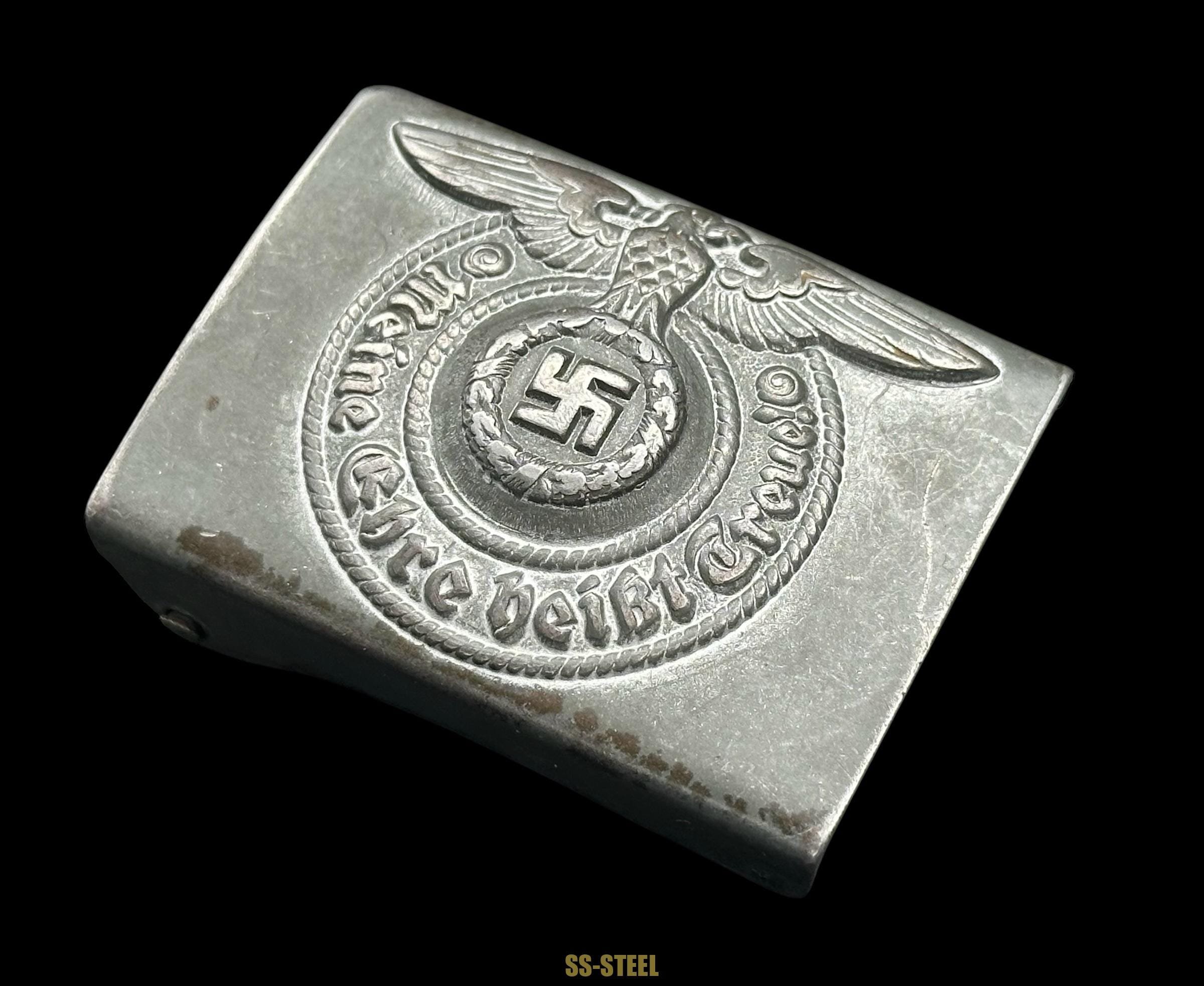 SS EM/NCO Belt Buckle Marked RZM 155/40 SS By Assmann