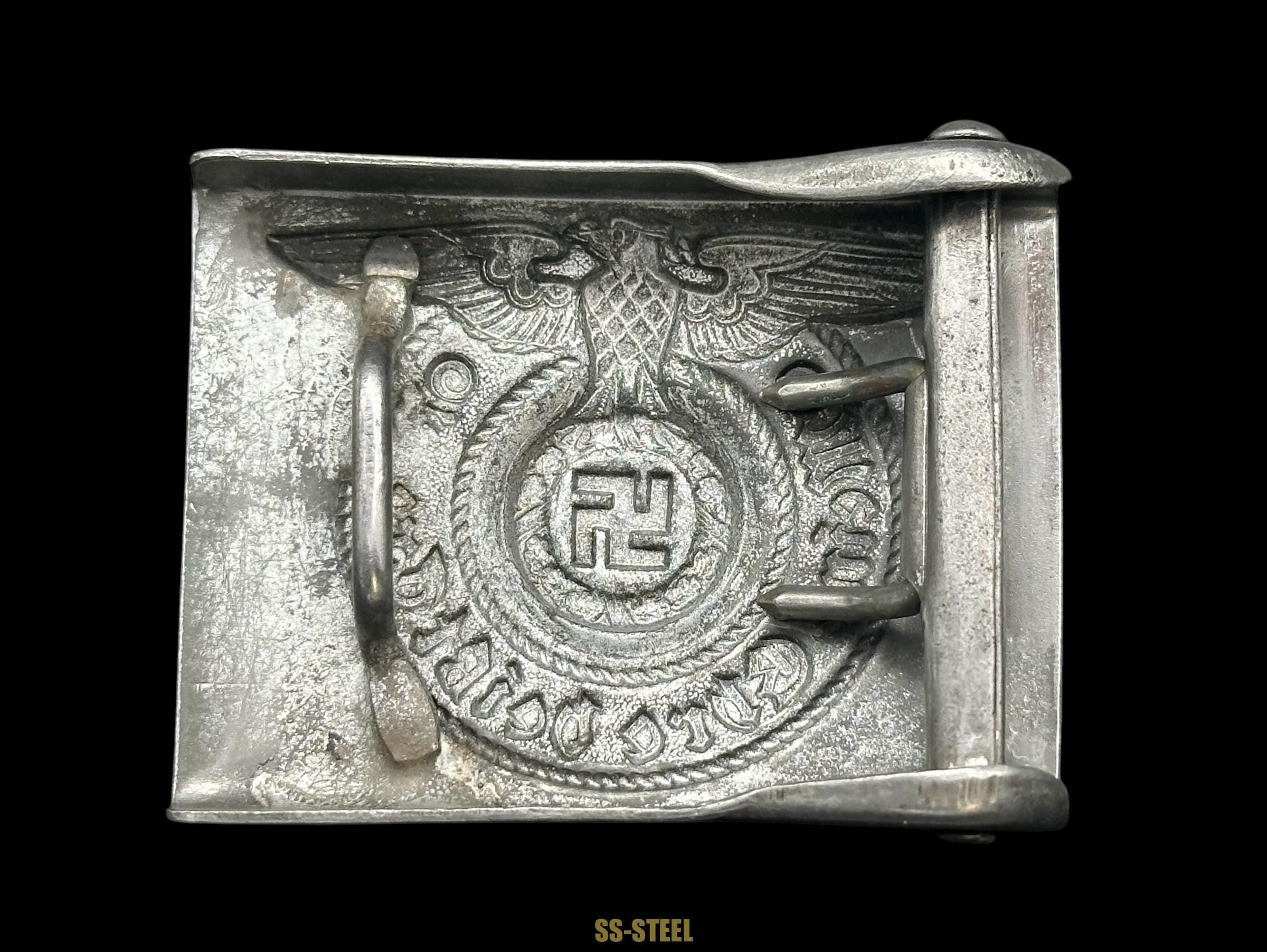 SS EM/NCO Belt Buckle Marked RZM 155/40 SS By Assmann