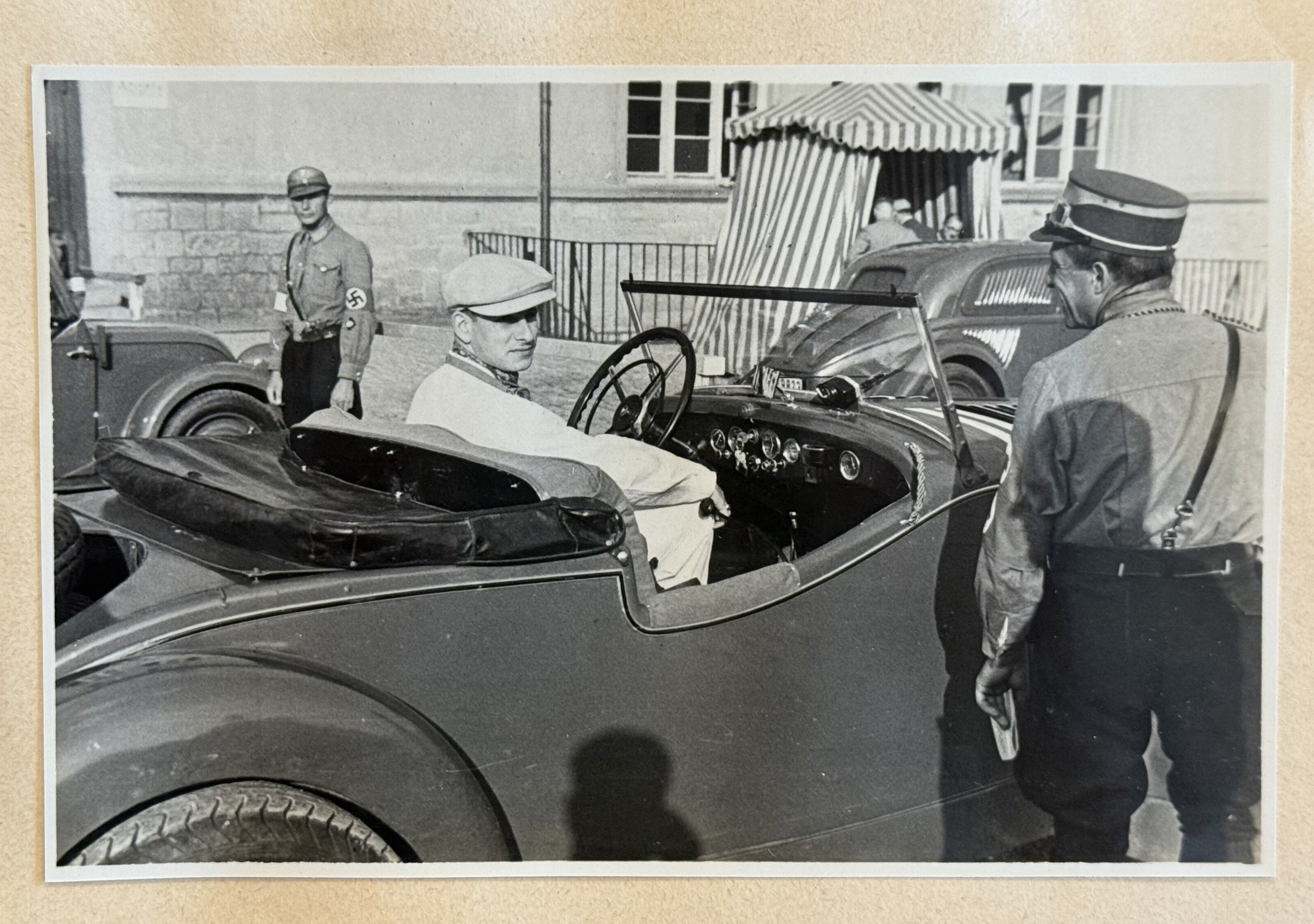 WWII SA MERCEDES BENZ RACE Team Photo album poster NSDAP
