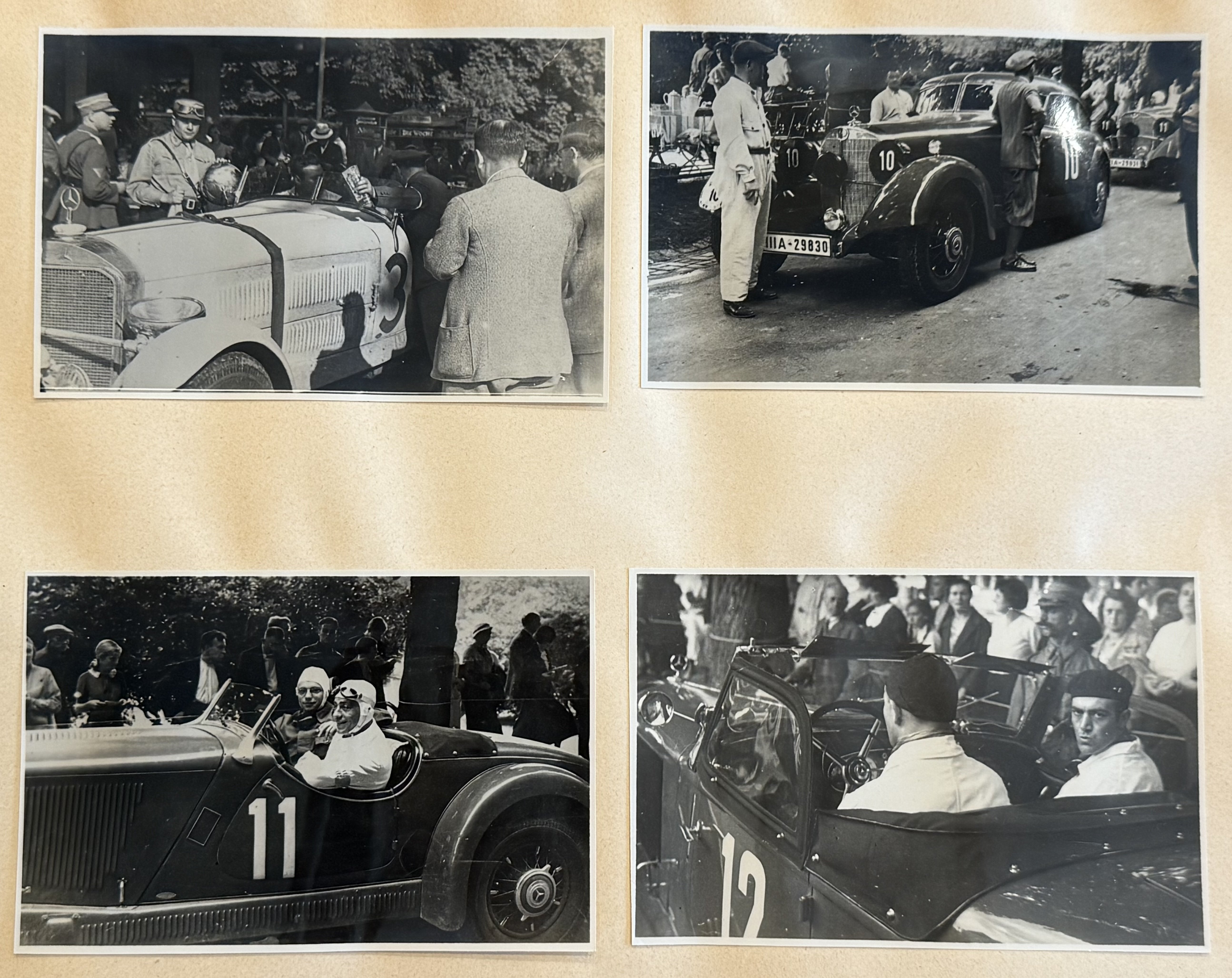 WWII SA MERCEDES BENZ RACE Team Photo album poster NSDAP
