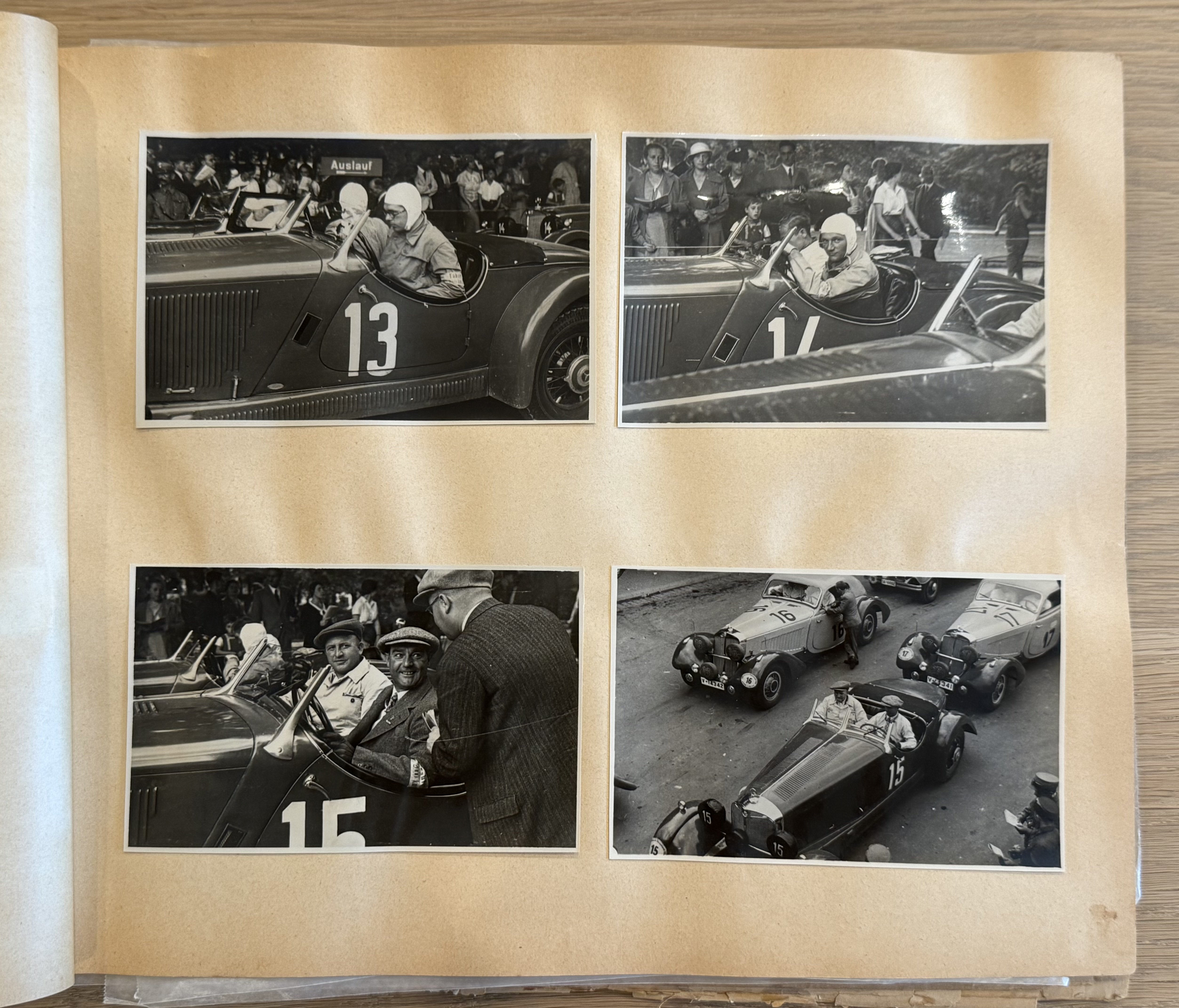 WWII SA MERCEDES BENZ RACE Team Photo album poster NSDAP