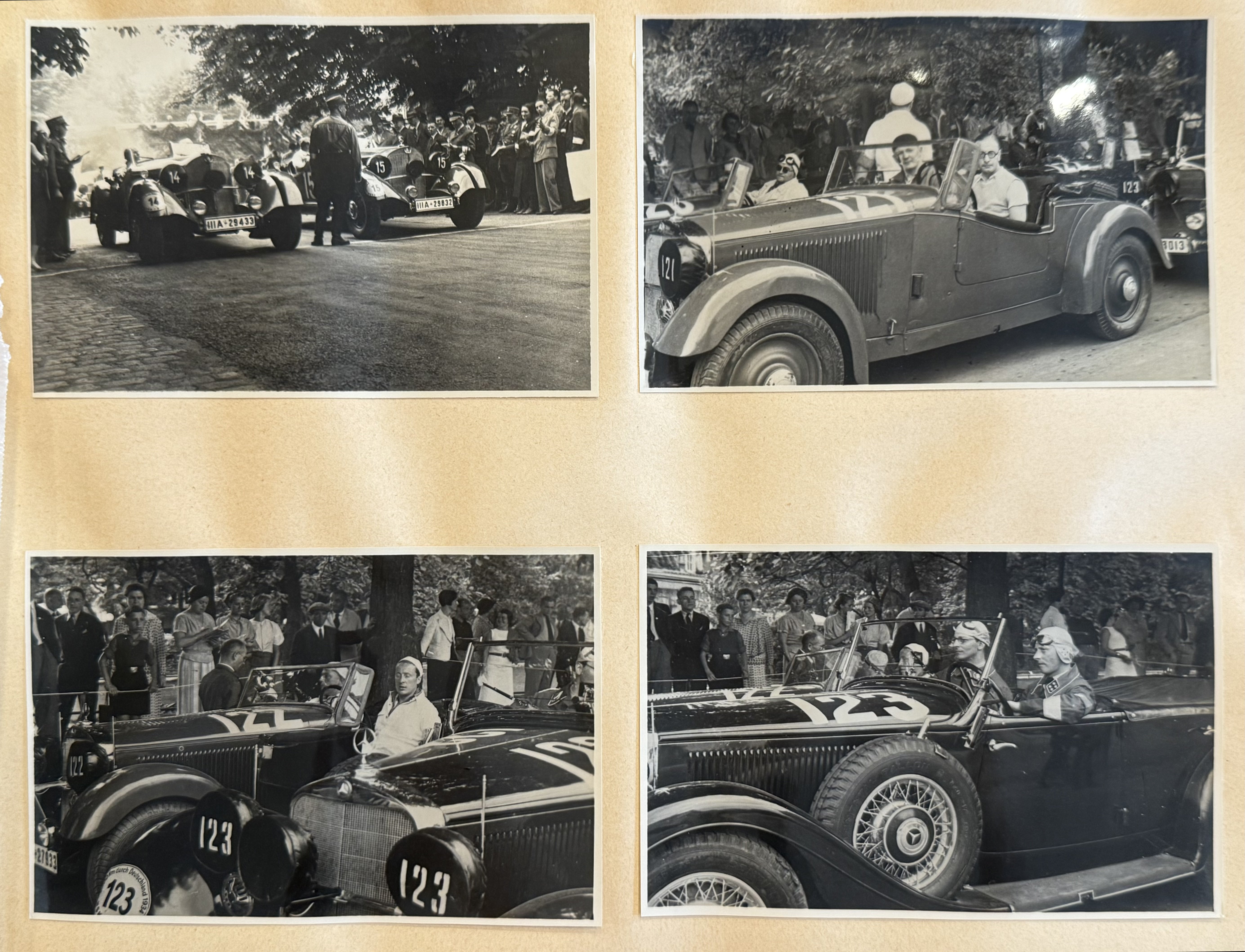 WWII SA MERCEDES BENZ RACE Team Photo album poster NSDAP