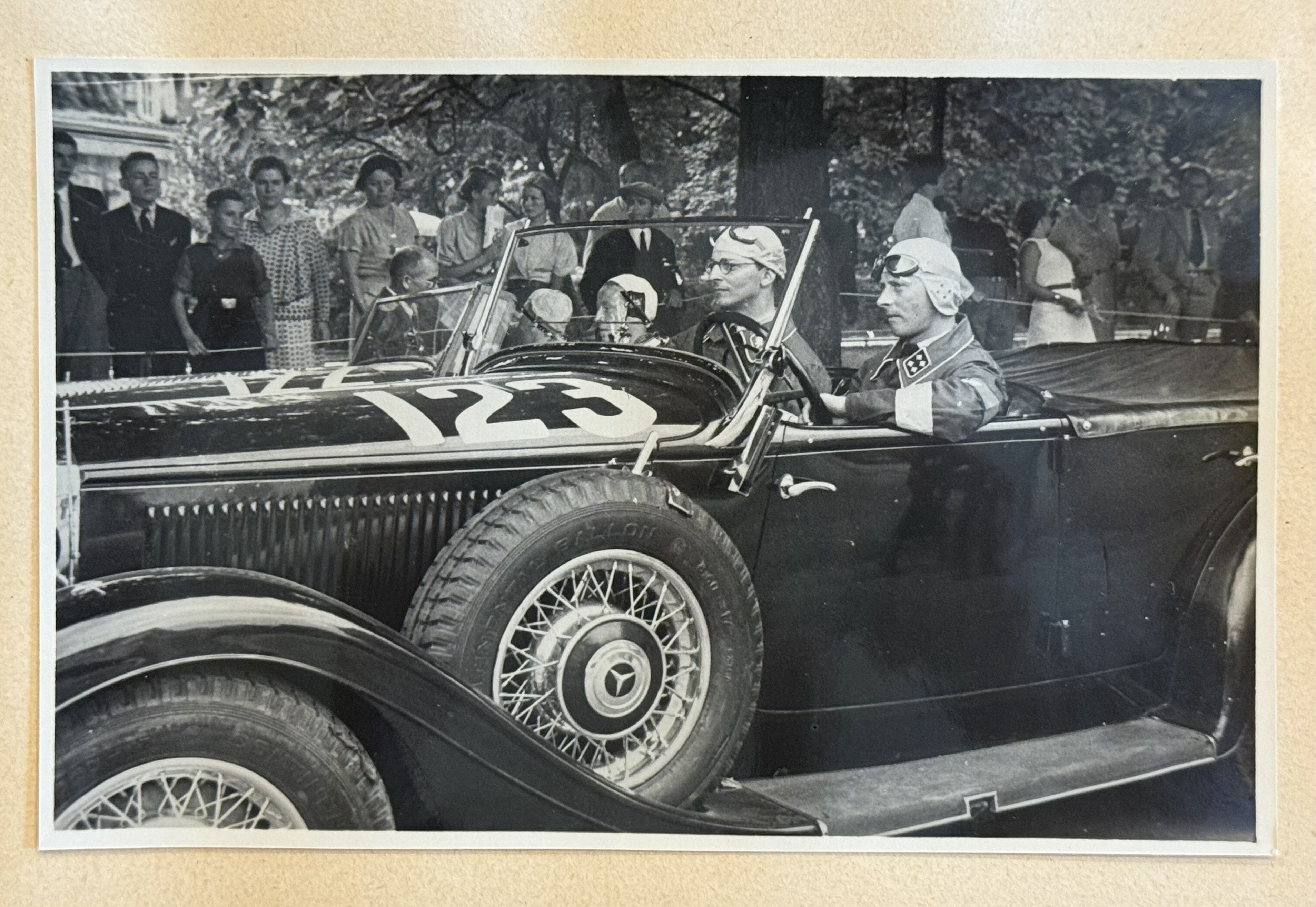 WWII SA MERCEDES BENZ RACE Team Photo album poster NSDAP