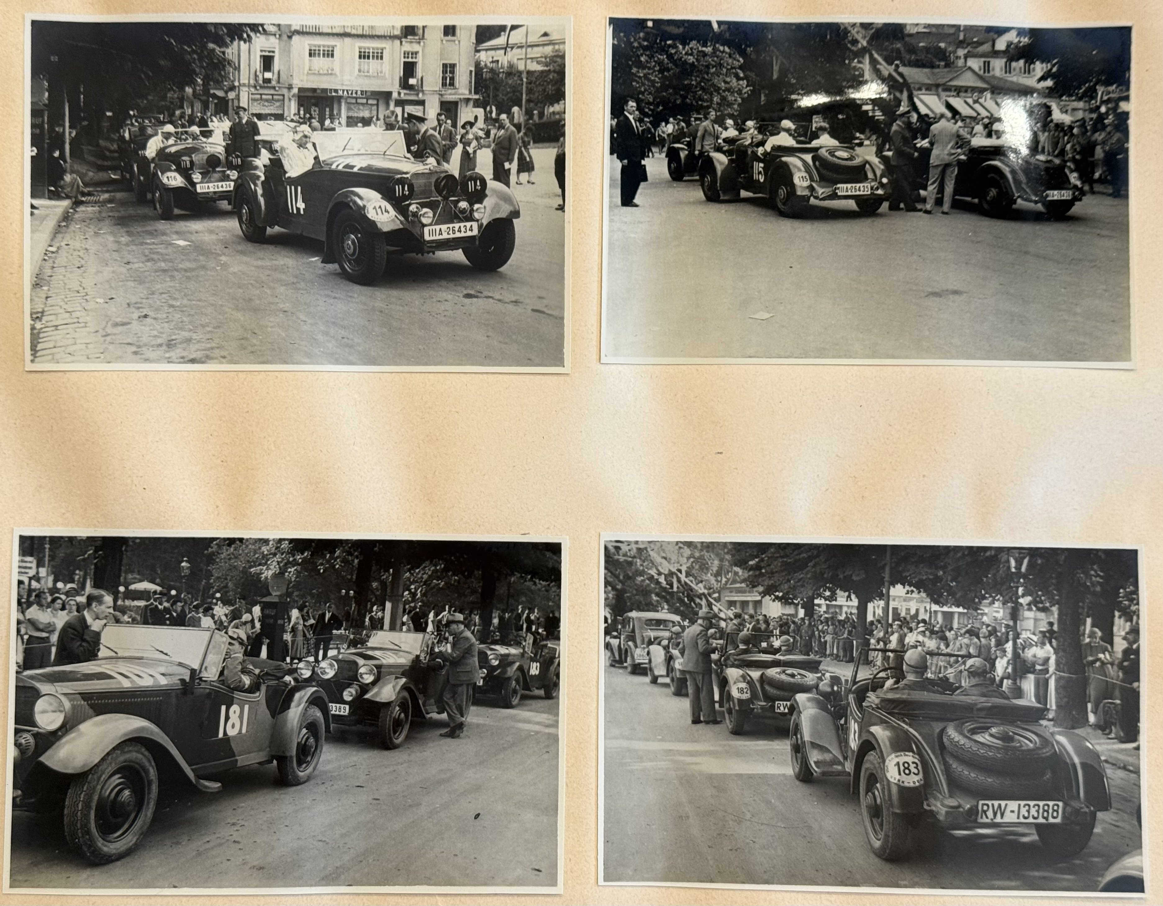 WWII SA MERCEDES BENZ RACE Team Photo album poster NSDAP