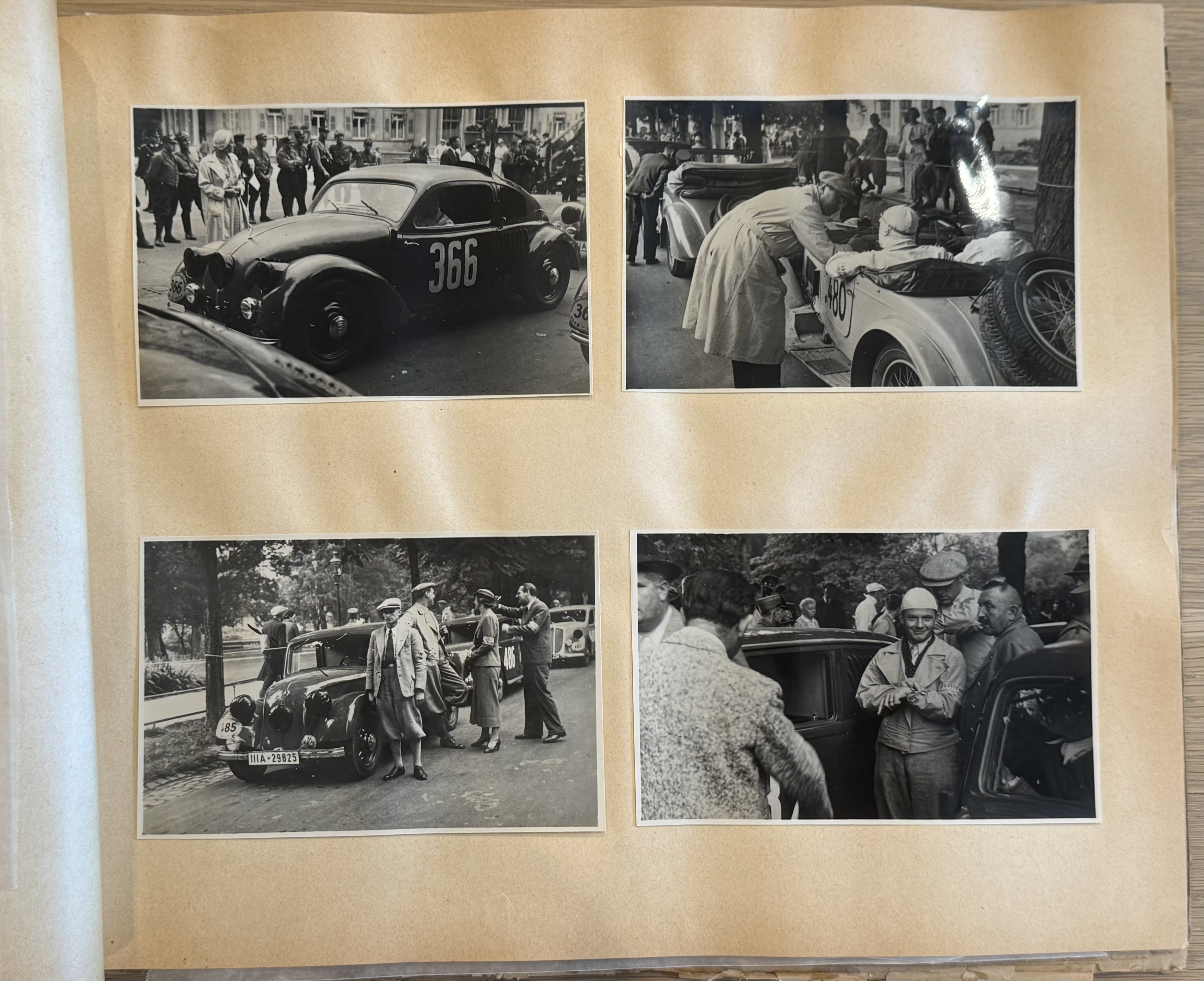 WWII SA MERCEDES BENZ RACE Team Photo album poster NSDAP