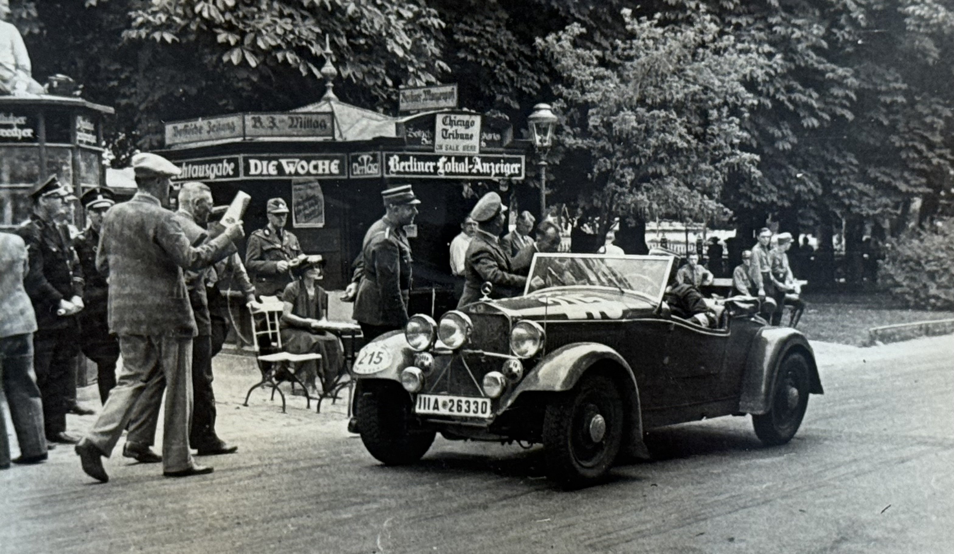 WWII SA MERCEDES BENZ RACE Team Photo album poster NSDAP